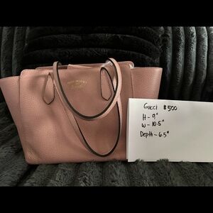 Gucci Pink Structured Leather Tote